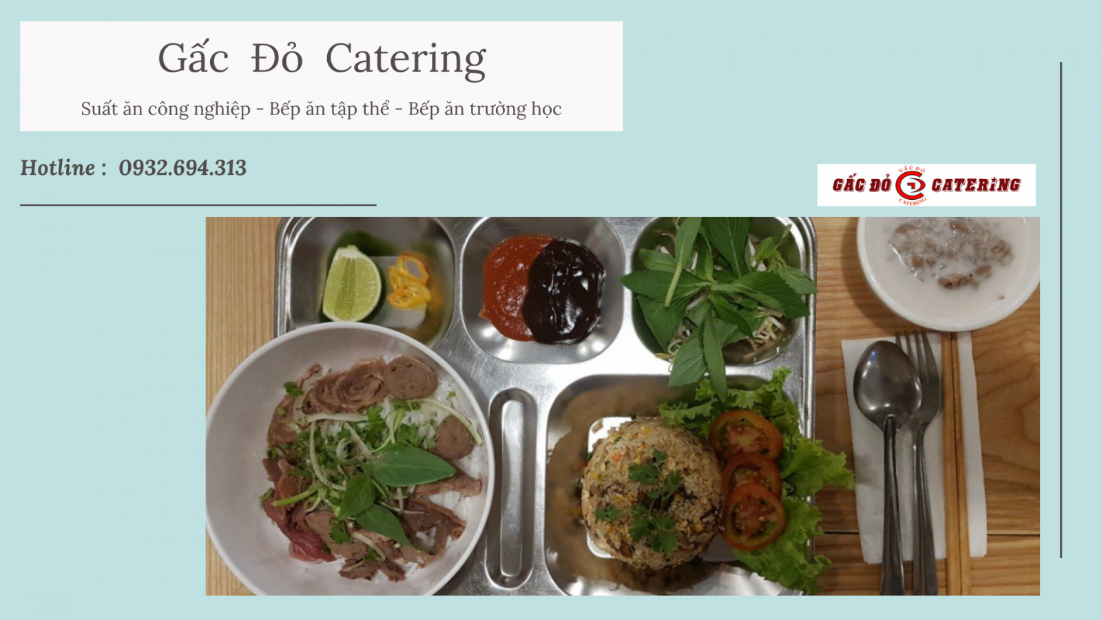 Suất  ăn công nghiệp Gấc đỏ Catering